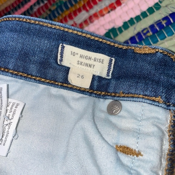 Madewell 10” High Rise Skinny Jeans Women’s Size 26 | Dark Wash Denim - Picture 6 of 9